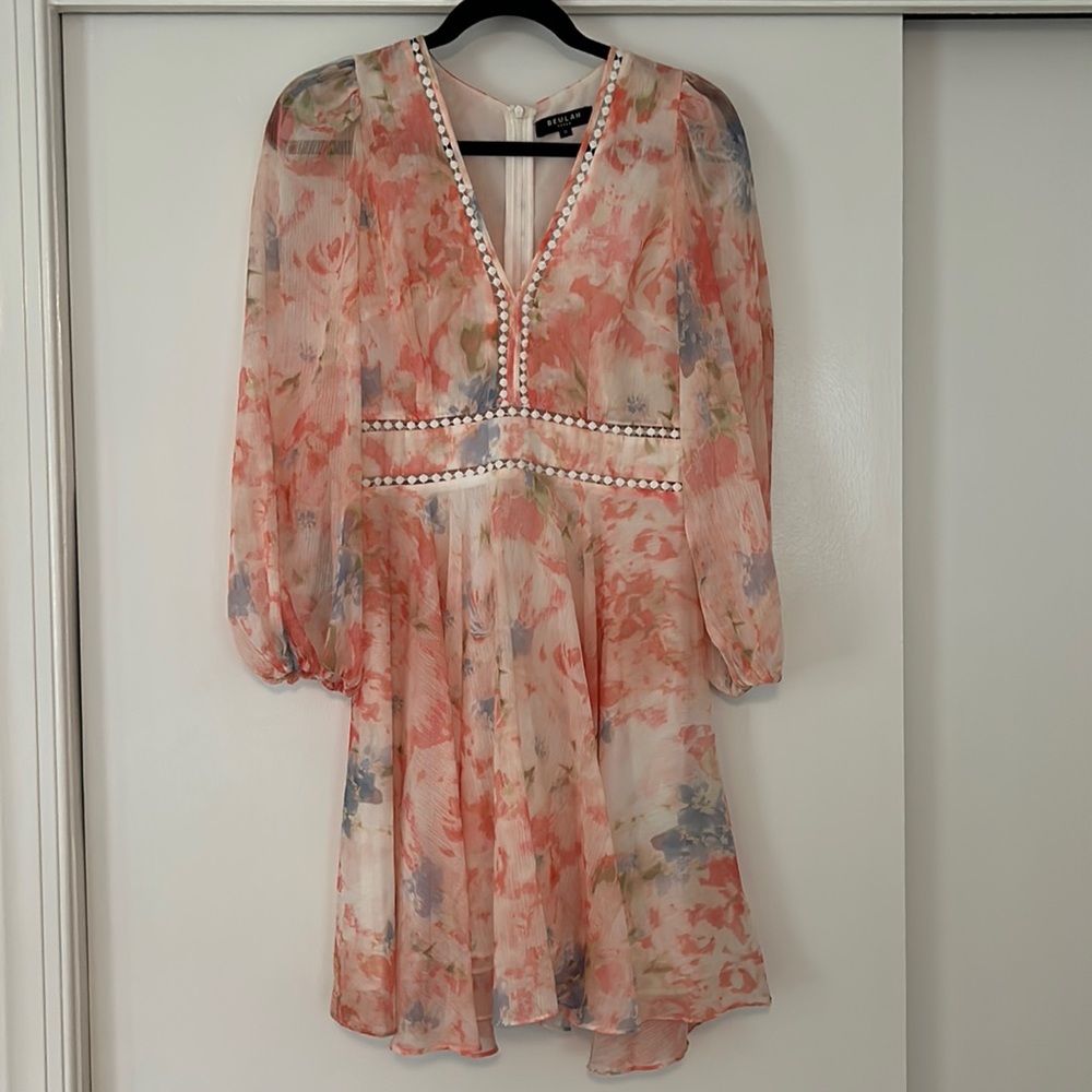 Beulah Size Small Chiffon Long Sleeve Dress